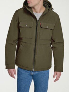 Levi's Mens Water Resistant Midweight Softshell Jacket Levi NWT